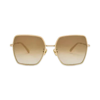CHARLES & KEITH Recycled Acetate Tin-Rim Wide Square Sunglasses "Cream"