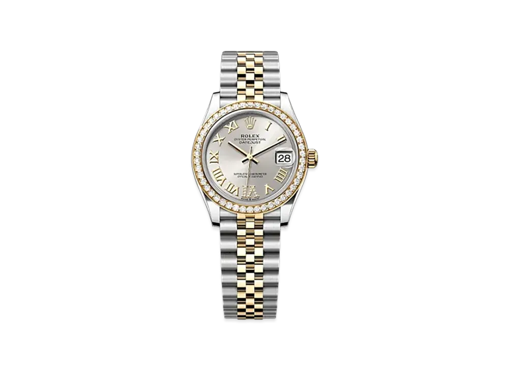 ROLEX Datejust 31mm Oystersteel & Yellow Gold Diamond 278383RBR "Silver"