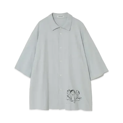 UNDERCOVER Cotton Jersey Shirt "Pale Blue"