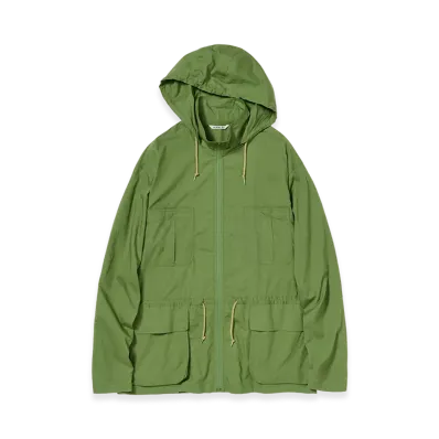 AURALEE Super Fine Cotton Lawn Hooded Blouson "Dusty Green"