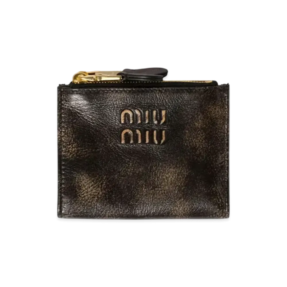 MIUMIU Small Nappa Leather Wallet "Dark Brown"