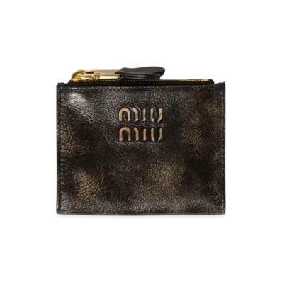 MIUMIU Small Nappa Leather Wallet "Dark Brown"
