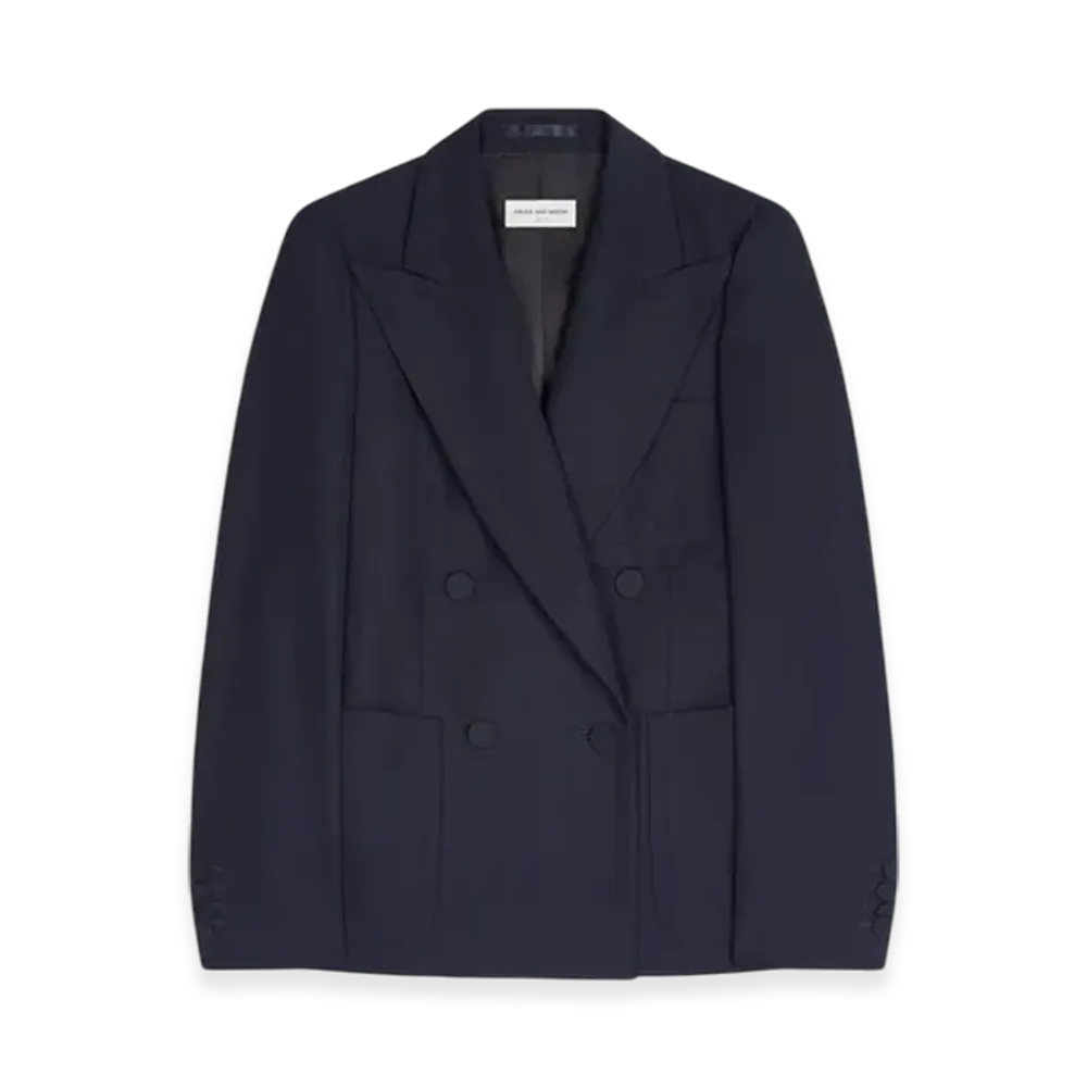 DRIES VAN NOTEN Women's Double-Breasted Blazer "Navy"
