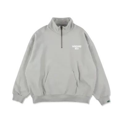 WIND AND SEA Half Zip Sweat "Gray"