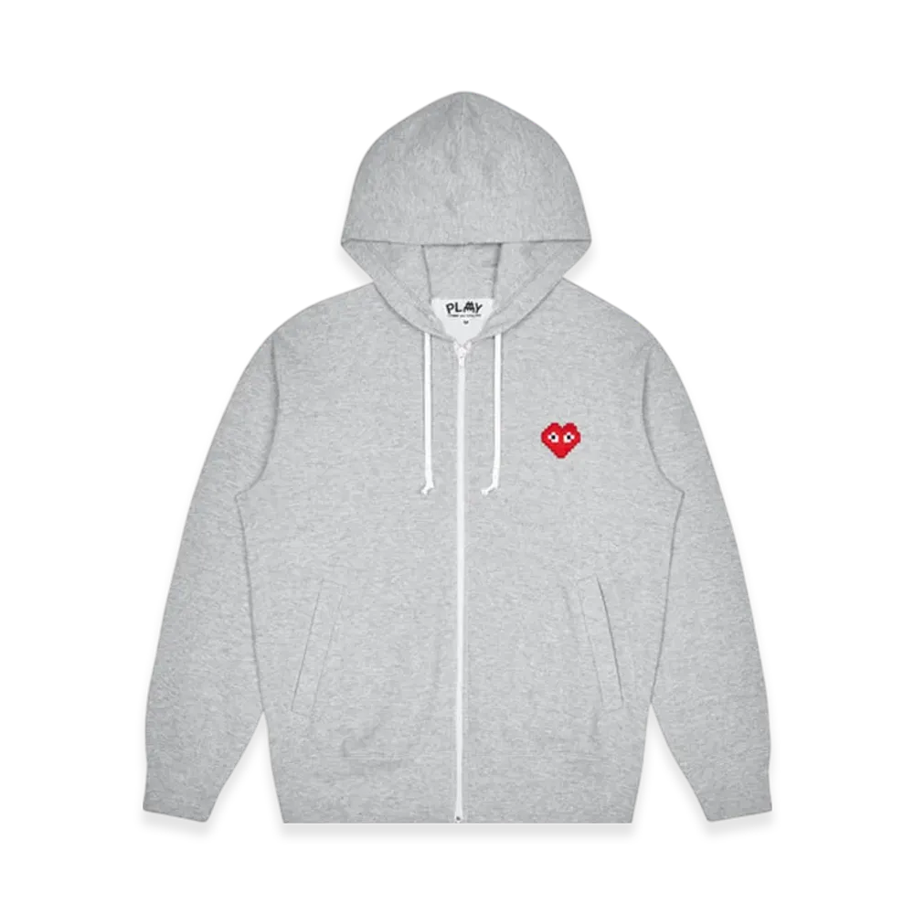 PLAY COMME des GARCONS Invader Hooded Sweatshirt Mens "Top Grey"