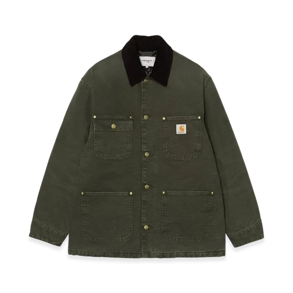 Carhartt WIP OG Chore Coat "Olive/Black(Stone Canvas)"