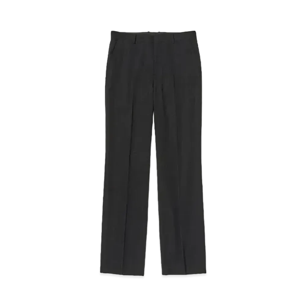 AURALEE Light Wool Max Gabardine Slacks "Top Black"