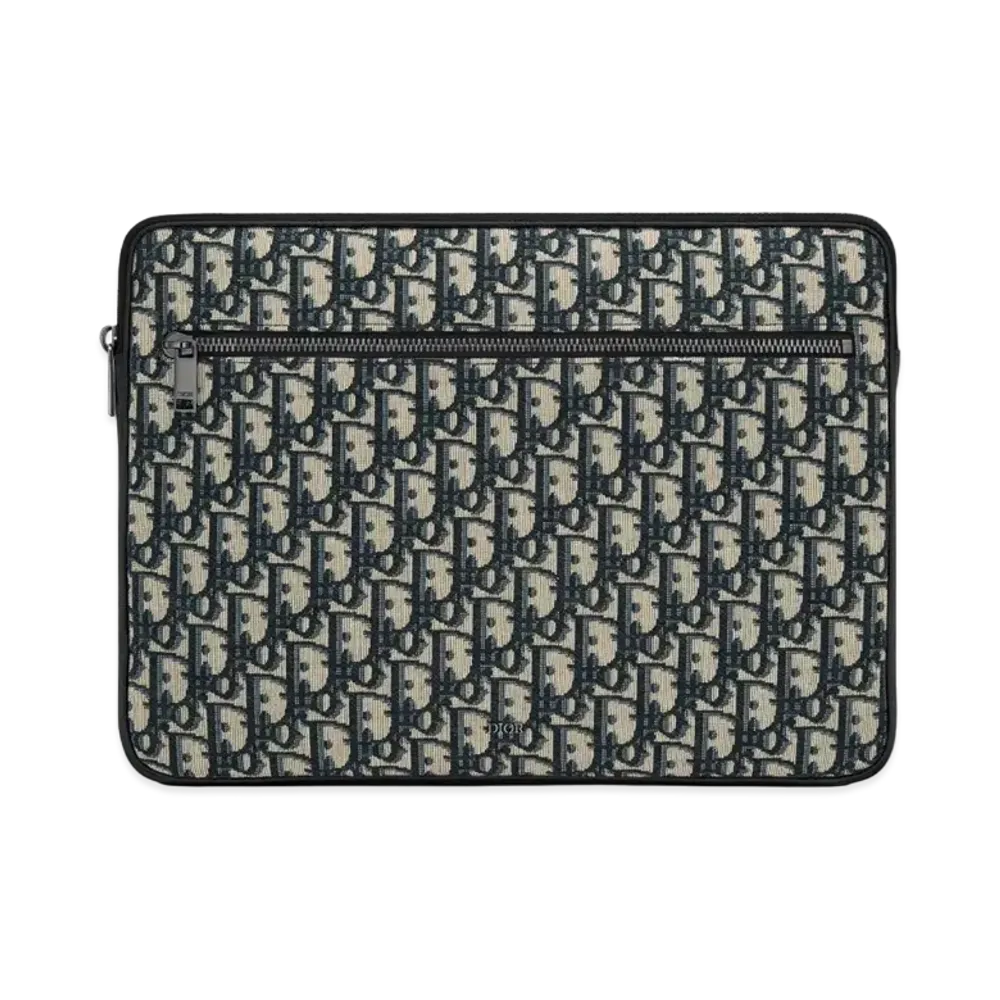 Dior Laptop Case Dior Oblique Jacquard "Beige/Black"