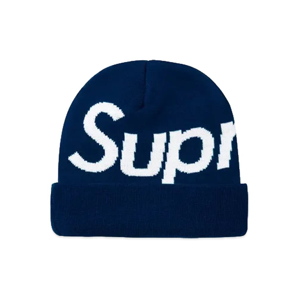 Supreme Big Logo Beanie (11FW) "Navy"