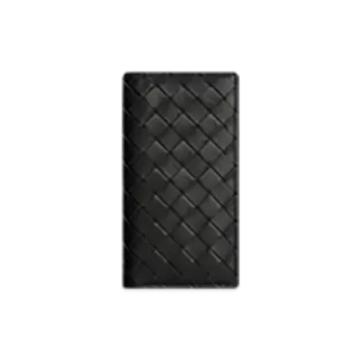 Bottega Veneta Slim Intrecciato Long Wallet "Nero"