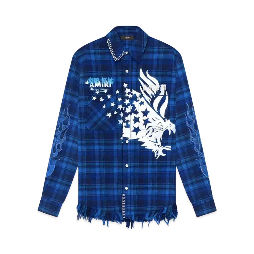 Amiri Tgcw Eagle Flannel "Blue"