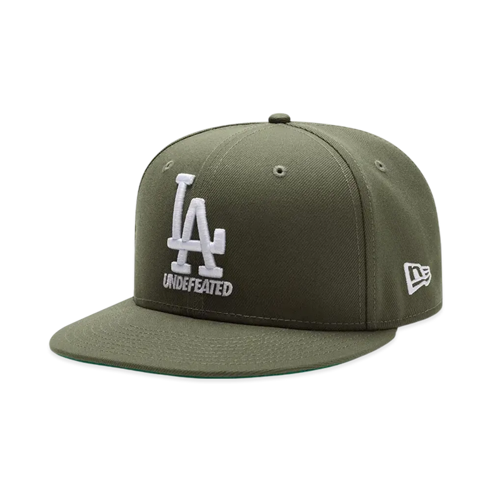 UNDEFEATED x New Era x Los Angeles Dodgers Stacked Logo Fitted "Olive"