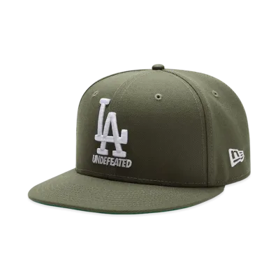 UNDEFEATED x New Era x Los Angeles Dodgers Stacked Logo Fitted "Olive"