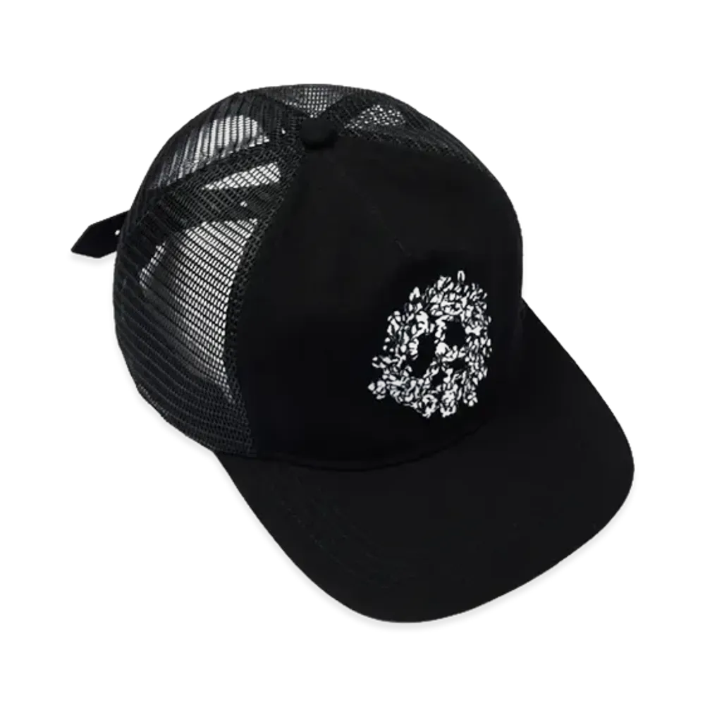 DENIM TEARS Peace Wreath Trucker Hat "Black"