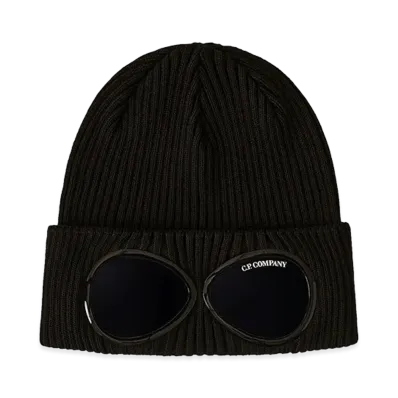 C.P. Company Cotton Goggle Beanie "Black"