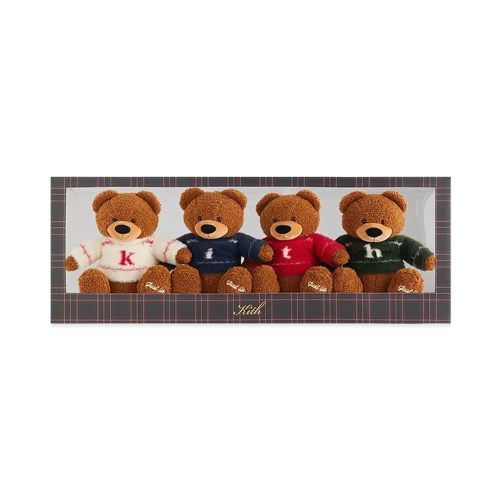 Kithmas Set of 4 Teddy Bears "Multi"