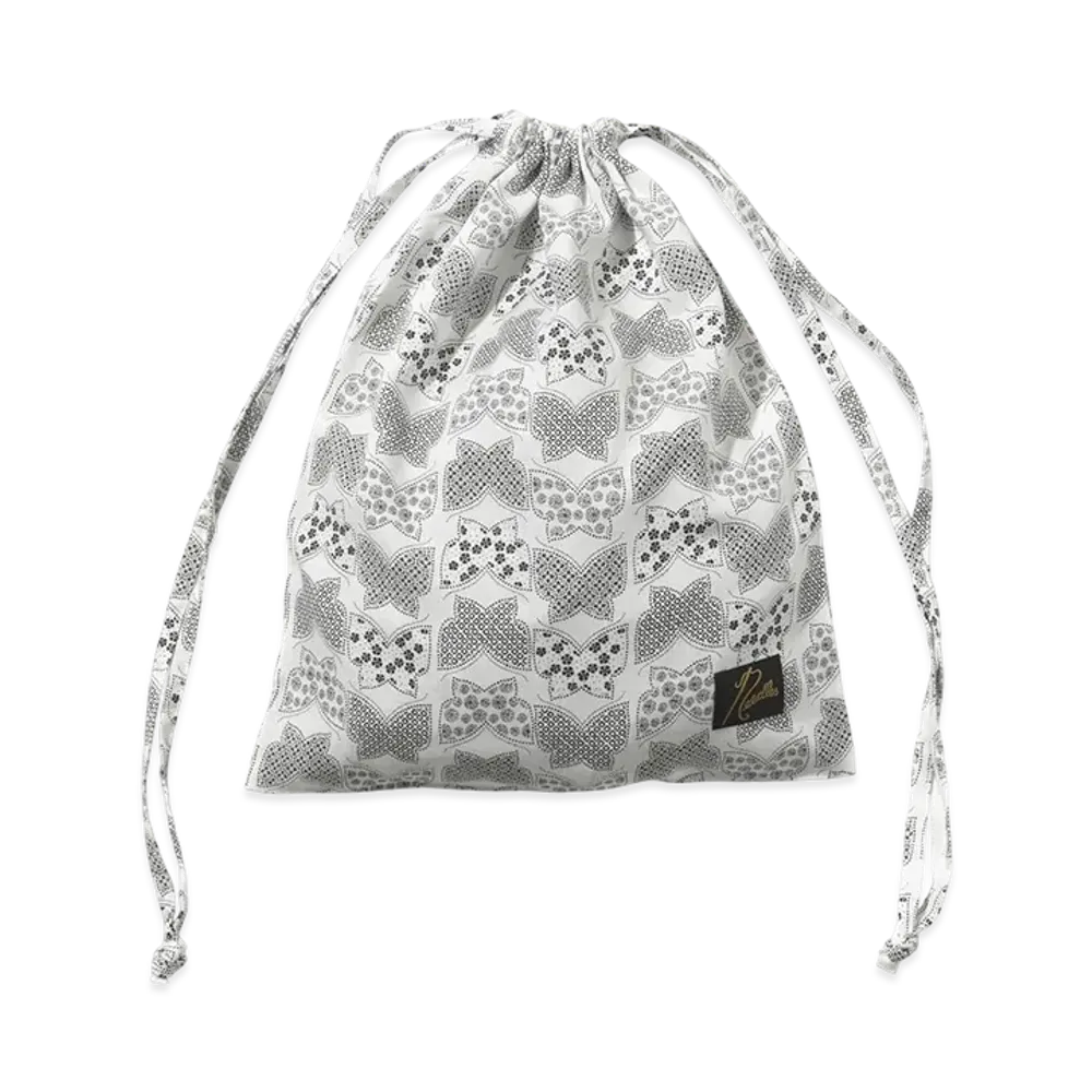 NEEDLES String Bag - Papillon Print "White"