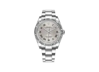ROLEX Oyster Perpetual "Silver Roman/Stainless Steel/White Gold"