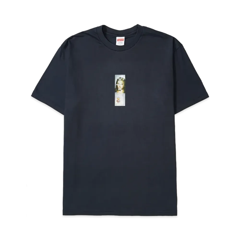 Supreme Prayer Card Box Logo Tee "Navy"