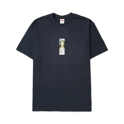 Supreme Prayer Card Box Logo Tee "Navy"