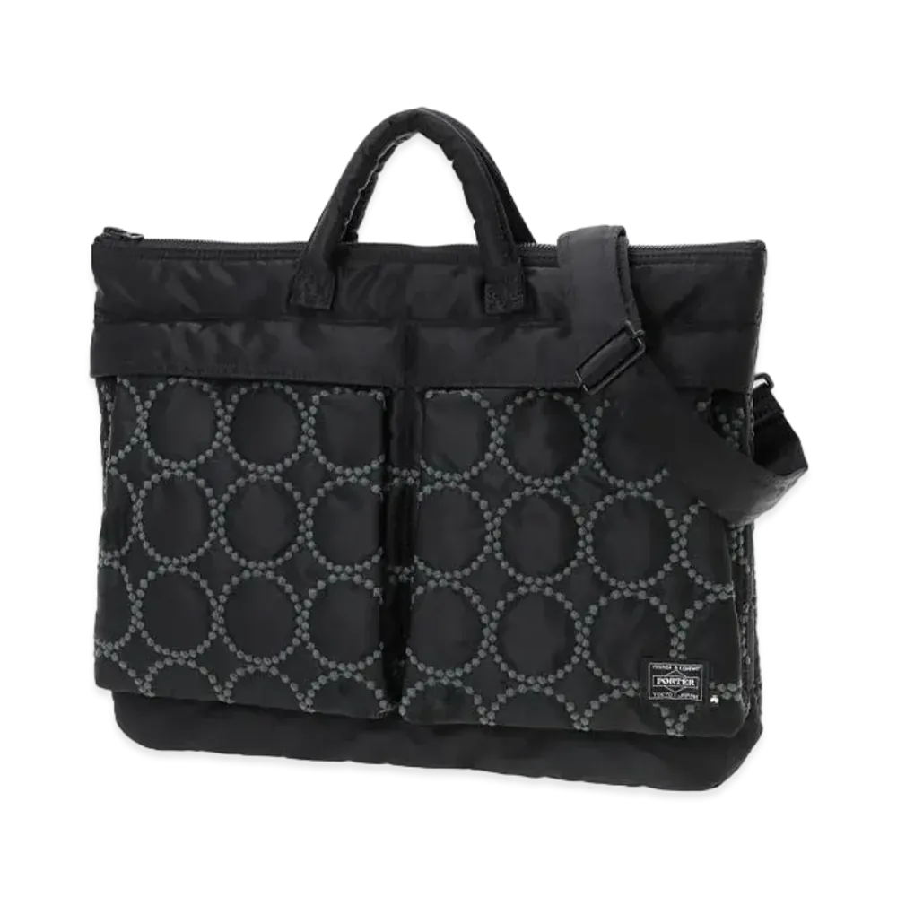 PORTER x mina perhonen Tambourine 2Way Short Helmet Bag "Black/Grey"