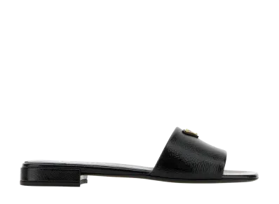 PRADA Women's Leather Slippers "Black"