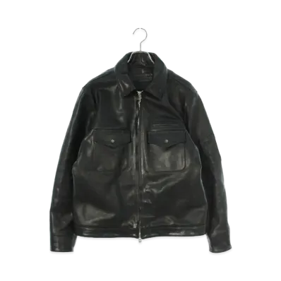 Chrome Hearts KB-24 LTHR Flap Pocket Single Riders Leather Jacket "Black"