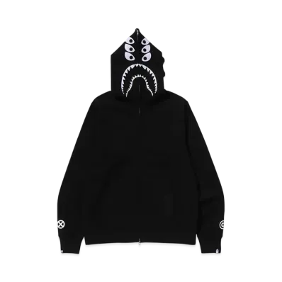 A BATHING APE x Bounty Hunter Mad Shark Full Zip Hoodie "Black"