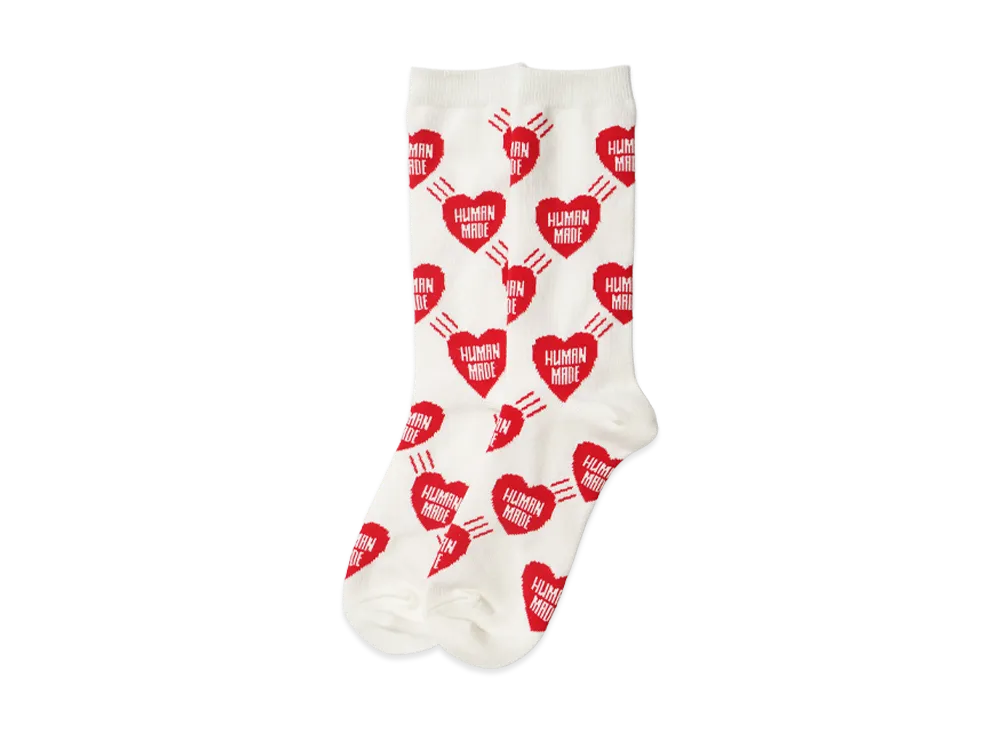 HUMAN MADE Heart Socks "White"