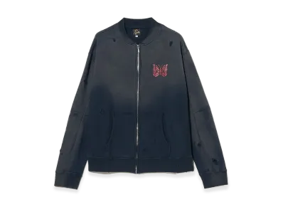 NEEDLES Deconstructed Zipped Sweat "Navy"
