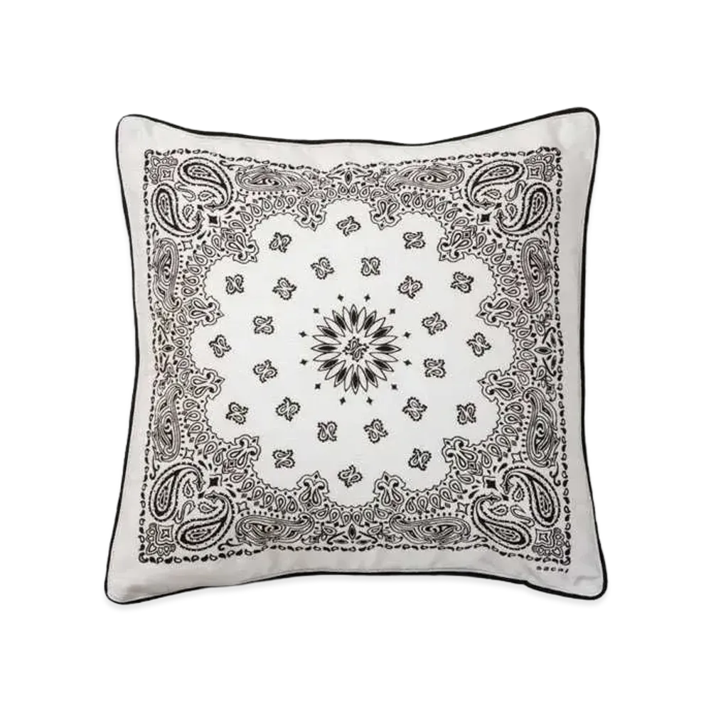sacai Bandana Cushion Cover S "Off White"