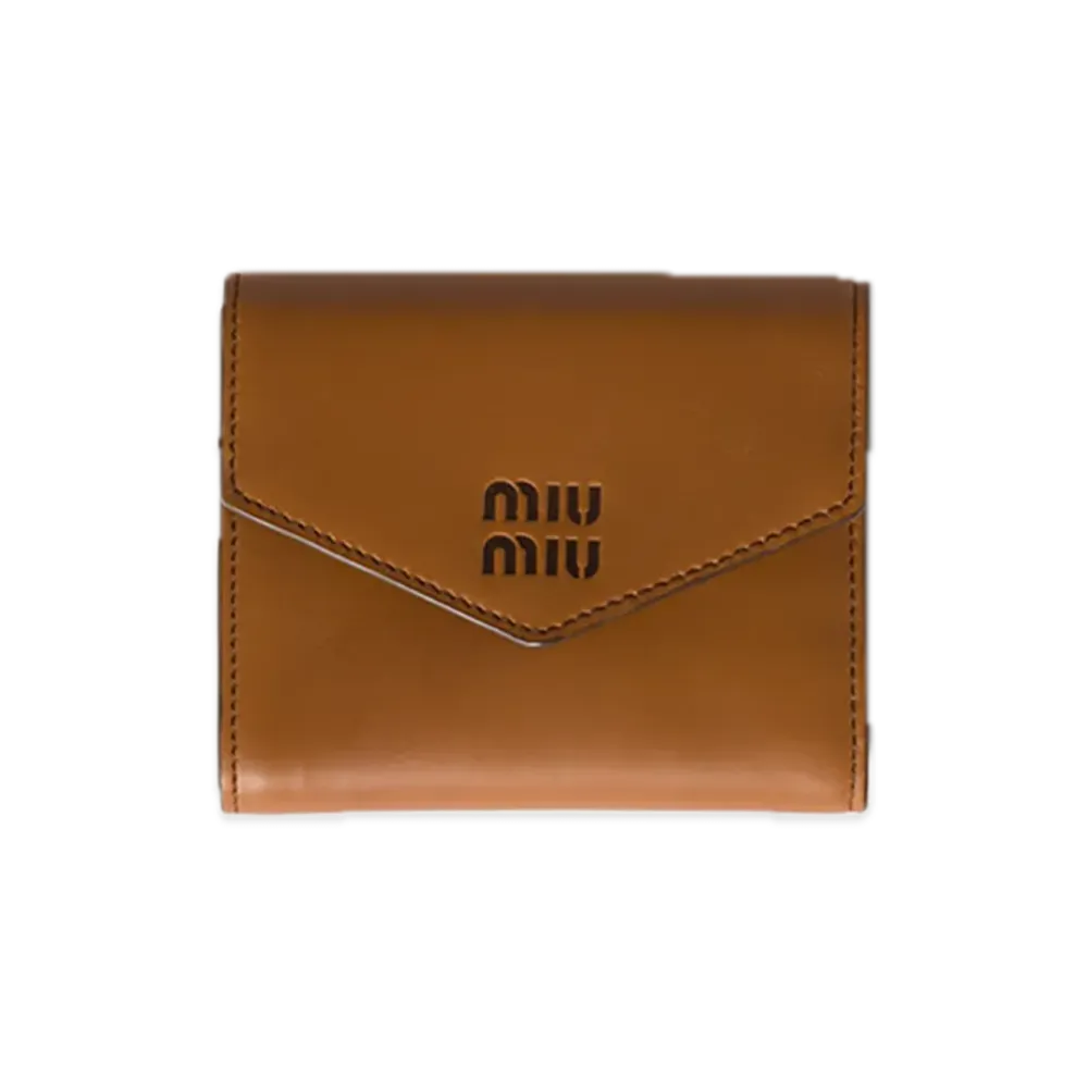 MIU MIU Leather Wallet "Cognac/Brown"