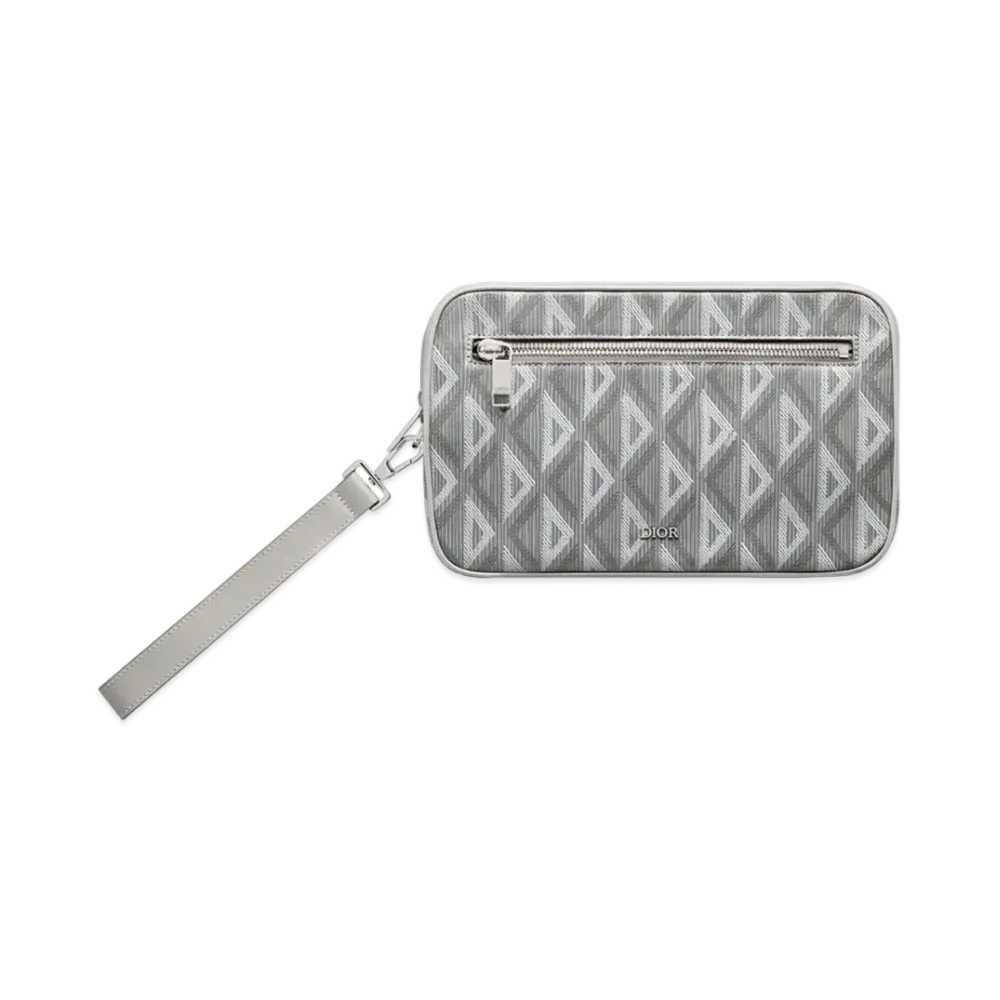 Dior Toiletry Bag CD Diamond Canvas "Gray"