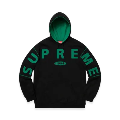 Supreme Spread Logo Hooded Sweatshirt "Black"