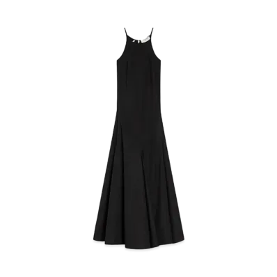 Max Mara Cactus Pure Cotton Poplin Long Dress "Black"