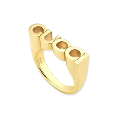 GUCCI Letter Ring "Antique Gold"
