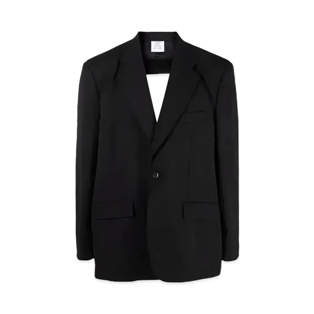 VETEMENTS Cut Out Single Jacket "Black"