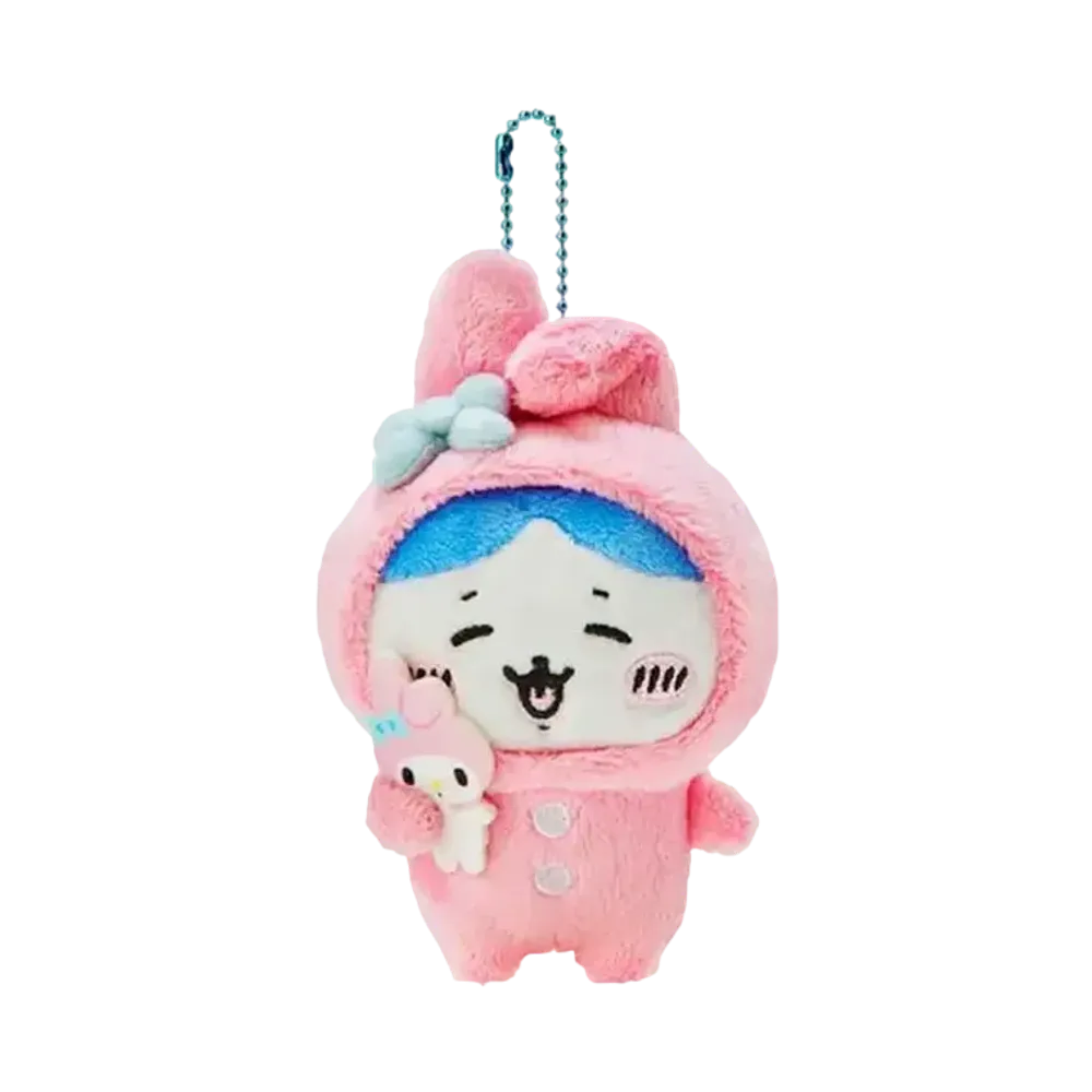 Sanrio -Chiikawa- Nagano Friends x Sanrio Characters Mascot Holder (Hachiware x My Melody)