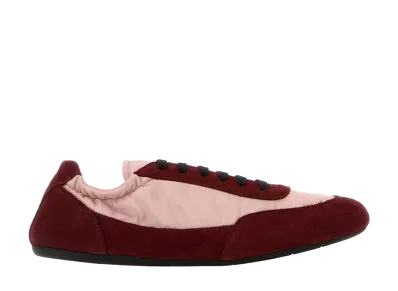 PRADA Women's Two-Tone Re-Nylon And Suede Collapse Sneakers "Multicolor"