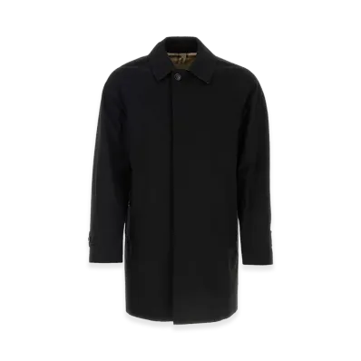 Burberry Gabardine Heritage Camden Overcoat "Black"