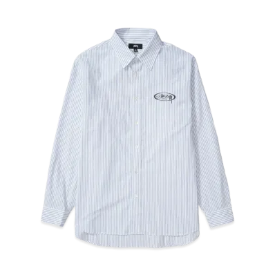 Stussy Standard Logo Shirt "Blue Stripe"