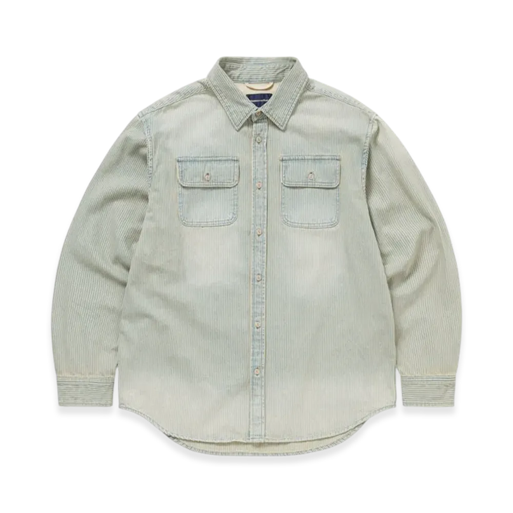 thisisneverthat Hickory Denim Shirt "Washed Blue"
