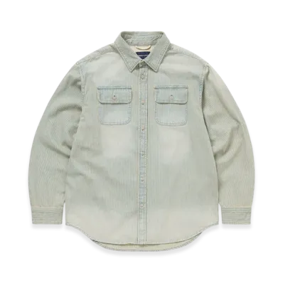 thisisneverthat Hickory Denim Shirt "Washed Blue"