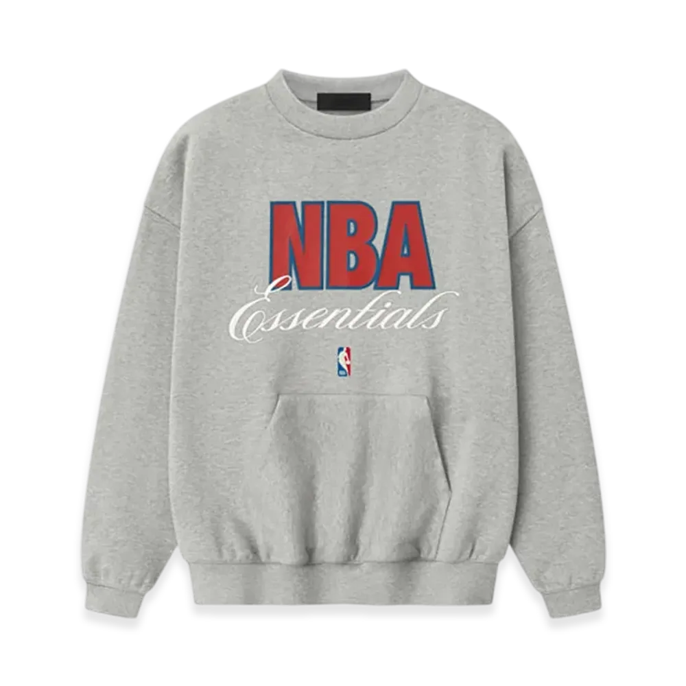 FEAR OF GOD ESSENTIALS NBA 90s Crewneck Sweatshirt "Concrete Heather"