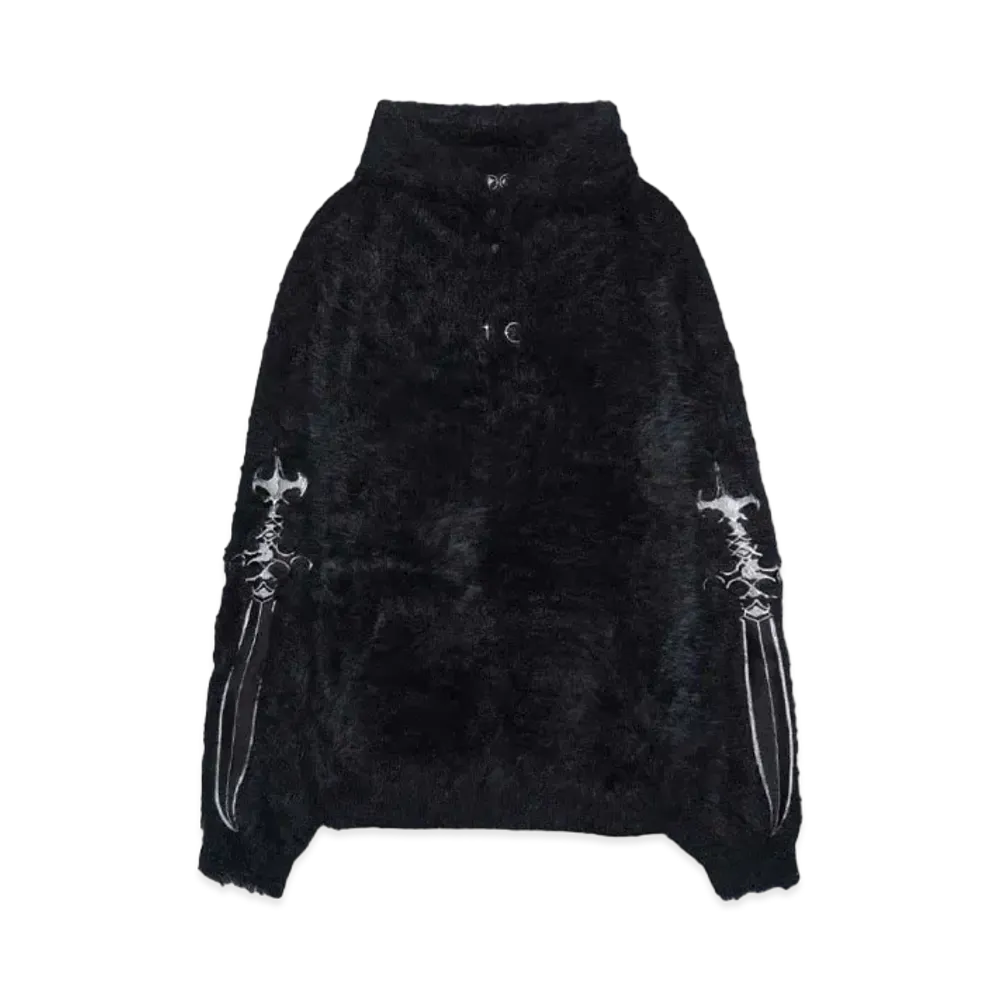 THUG CLUB Pack Fur Sword Hoodie "BLACK"