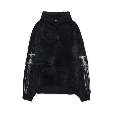 THUG CLUB Pack Fur Sword Hoodie "BLACK"