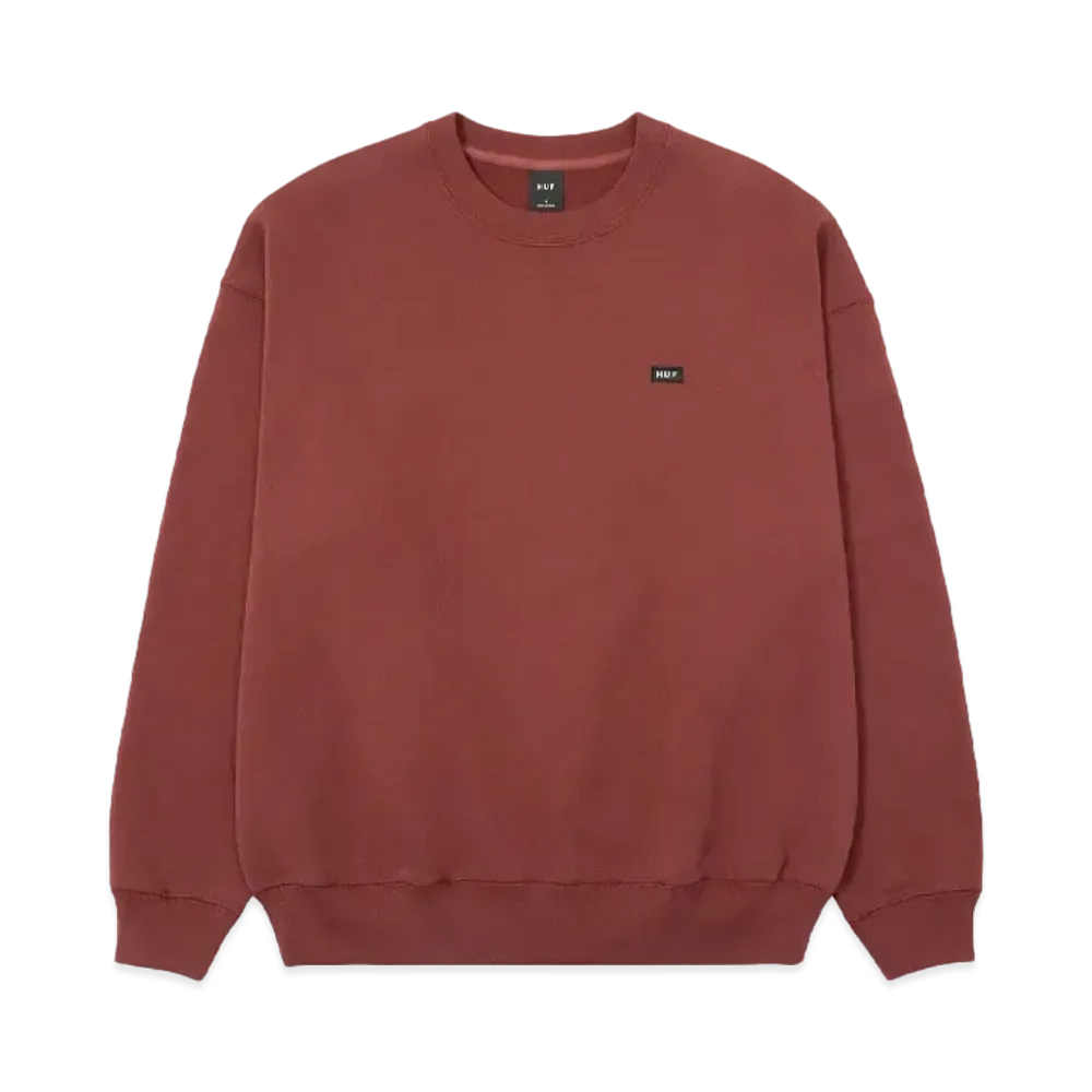 HUF Classic Fleece Crew "Mahogany"