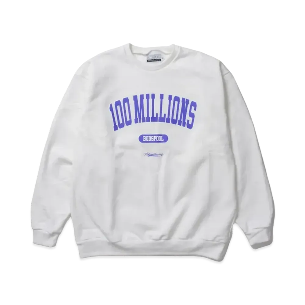 APHRODITEGANG Bud Spool 100MILLIONS Print Sweat Shirts "White"