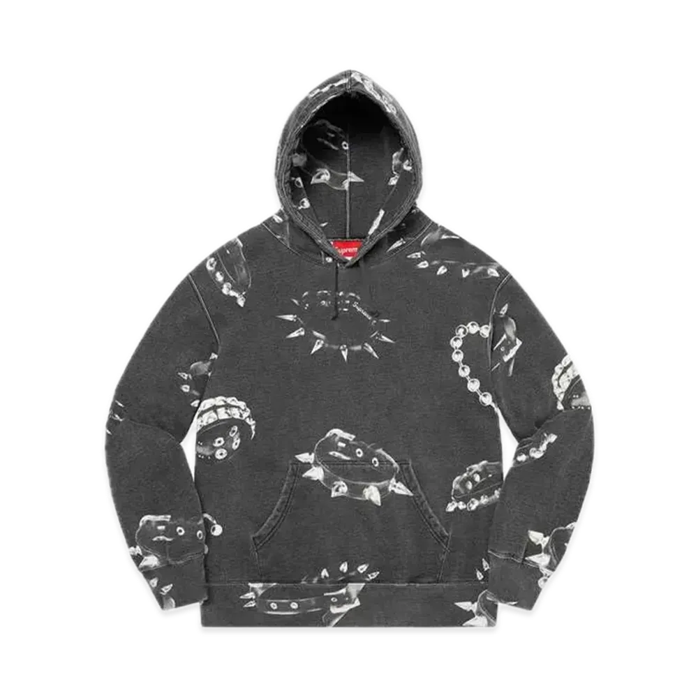 Supreme Studded Collars Hooded Sweatshirt "Black"