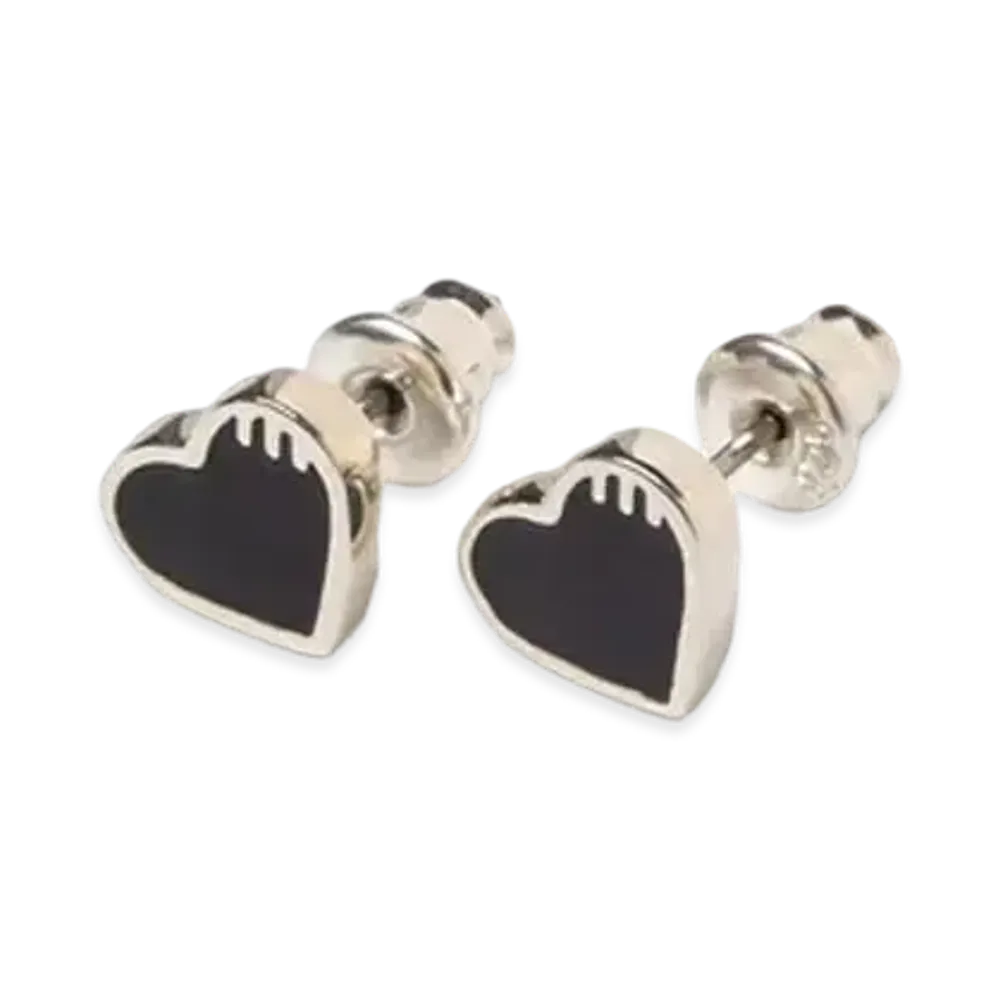 HUMAN MADE Heart Silver Earring "Black"